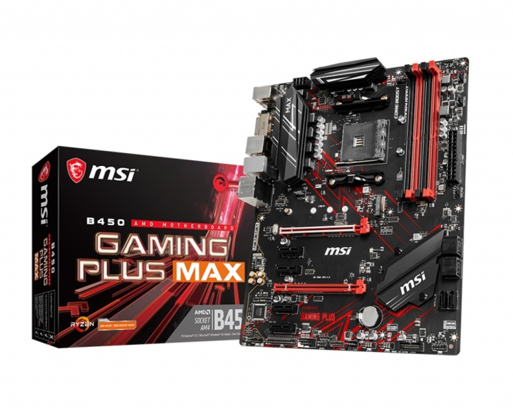 MSI B450 GAMING PLUS MAX moderkort AMD B450 Uttag AM4 ATX i gruppen DATORER & KRINGUTRUSTNING / Datorkomponenter / Moderkort hos TP E-commerce Nordic AB (A15171)