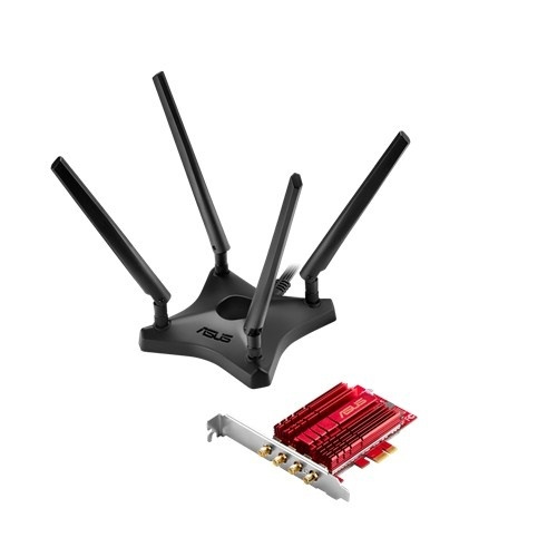 ASUS PCE-AC88 Intern WLAN i gruppen DATORER & KRINGUTRUSTNING / Nätverk / Nätverkskort / PCI Express hos TP E-commerce Nordic AB (A15220)