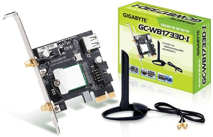 Gigabyte GC-WB1733D-I nätverkskort Intern WLAN / Bluetooth 1733 Mbit/s i gruppen DATORER & KRINGUTRUSTNING / Nätverk / Nätverkskort / PCI Express hos TP E-commerce Nordic AB (A15234)