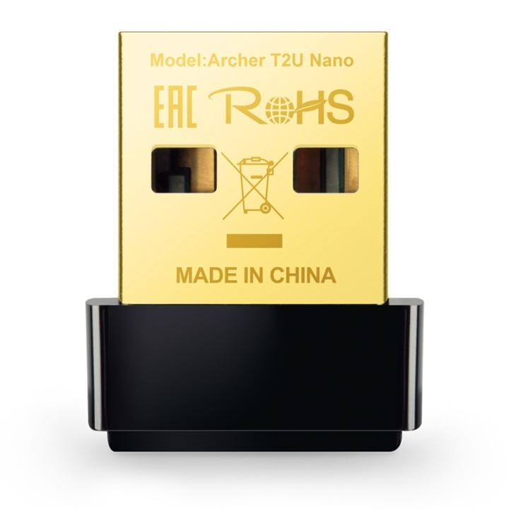 TP-LINK Archer T2U Nano WLAN 633 Mbit/s i gruppen DATORER & KRINGUTRUSTNING / Nätverk / Nätverkskort / USB Trådlösa hos TP E-commerce Nordic AB (A15254)