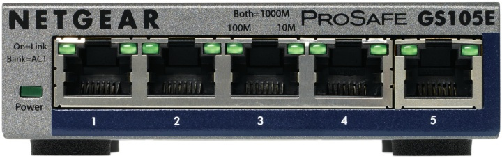 Netgear GS105E-200PES nätverksswitchar hanterad L2/L3 Gigabit Ethernet (10/100/1 i gruppen DATORER & KRINGUTRUSTNING / Nätverk / Switchar hos TP E-commerce Nordic AB (A15267)