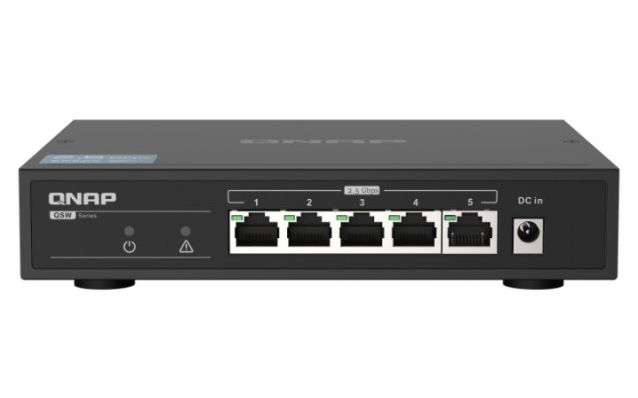 QNAP QSW-1105-5T nätverksswitchar Ohanterad Gigabit Ethernet (10/100/1000) Svart i gruppen DATORER & KRINGUTRUSTNING / Nätverk / Switchar hos TP E-commerce Nordic AB (A15279)
