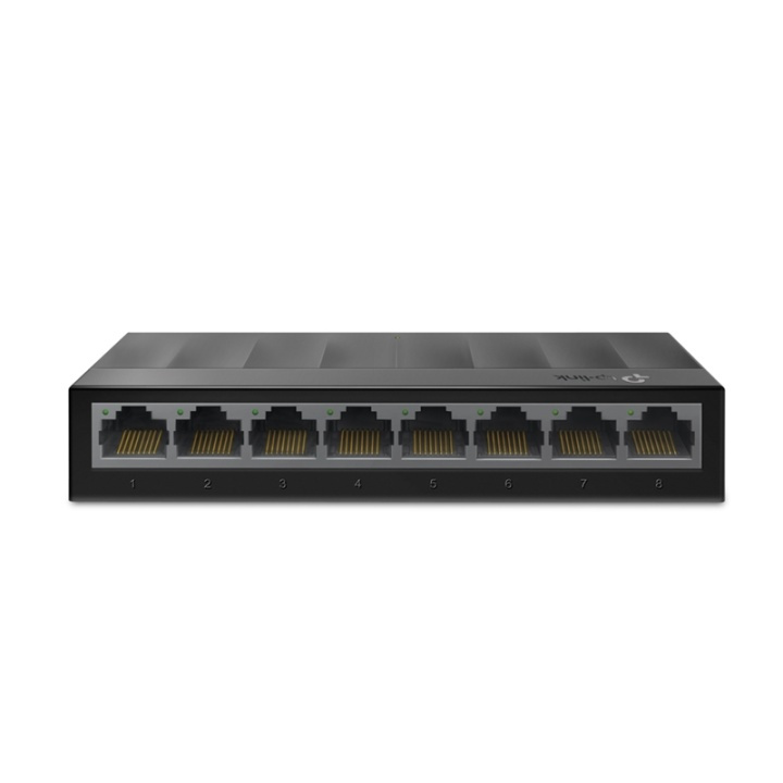TP-LINK LS1008G Ohanterad Gigabit Ethernet (10/100/1000) Svart i gruppen DATORER & KRINGUTRUSTNING / Nätverk / Switchar hos TP E-commerce Nordic AB (A15283)