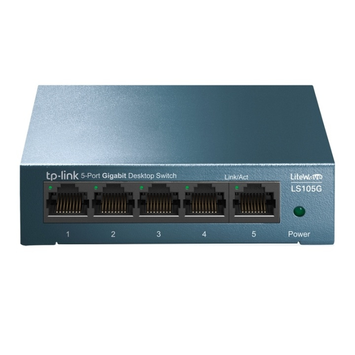TP-LINK LS105G Ohanterad Gigabit Ethernet (10/100/1000) Blå i gruppen DATORER & KRINGUTRUSTNING / Nätverk / Switchar / 10/100/1000Mbps hos TP E-commerce Nordic AB (A15284)