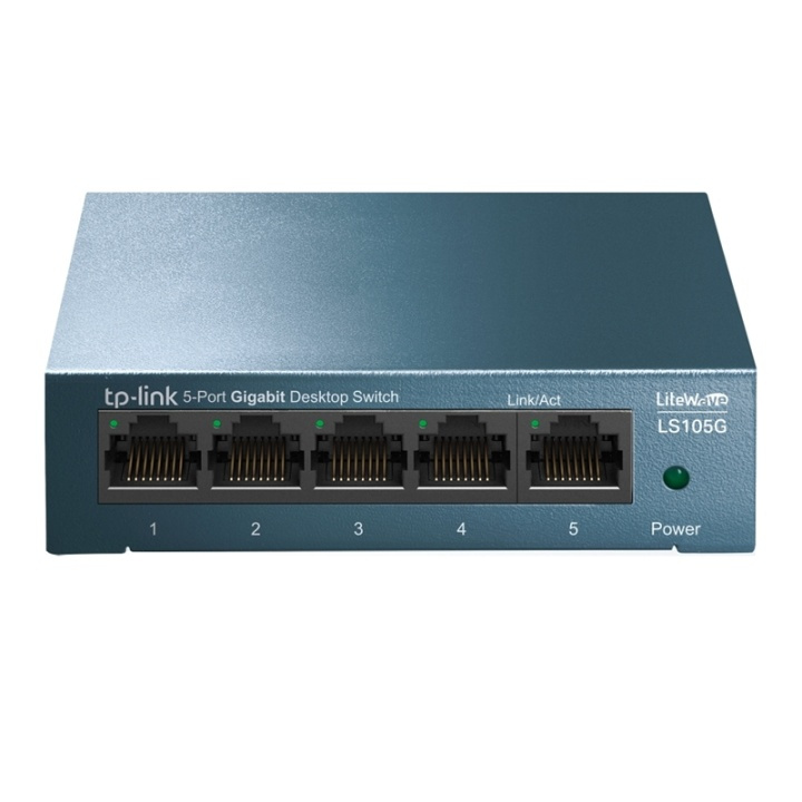 TP-LINK LS105G Ohanterad Gigabit Ethernet (10/100/1000) Blå i gruppen DATORER & KRINGUTRUSTNING / Nätverk / Switchar hos TP E-commerce Nordic AB (A15284)