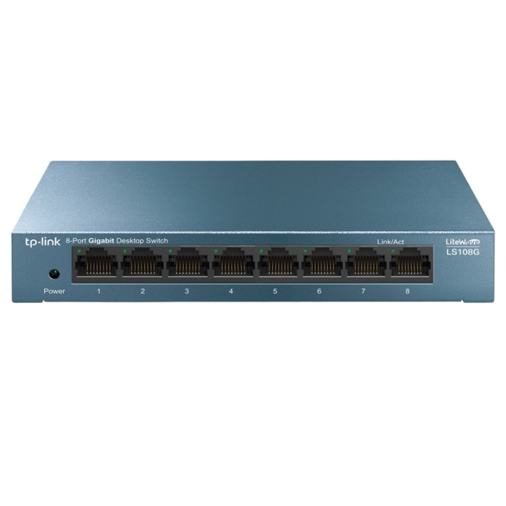 TP-Link LiteWave 8Port Gbit Desktop Switch 8 Gbit RJ45 Ports i gruppen DATORER & KRINGUTRUSTNING / Nätverk / Switchar hos TP E-commerce Nordic AB (A15285)