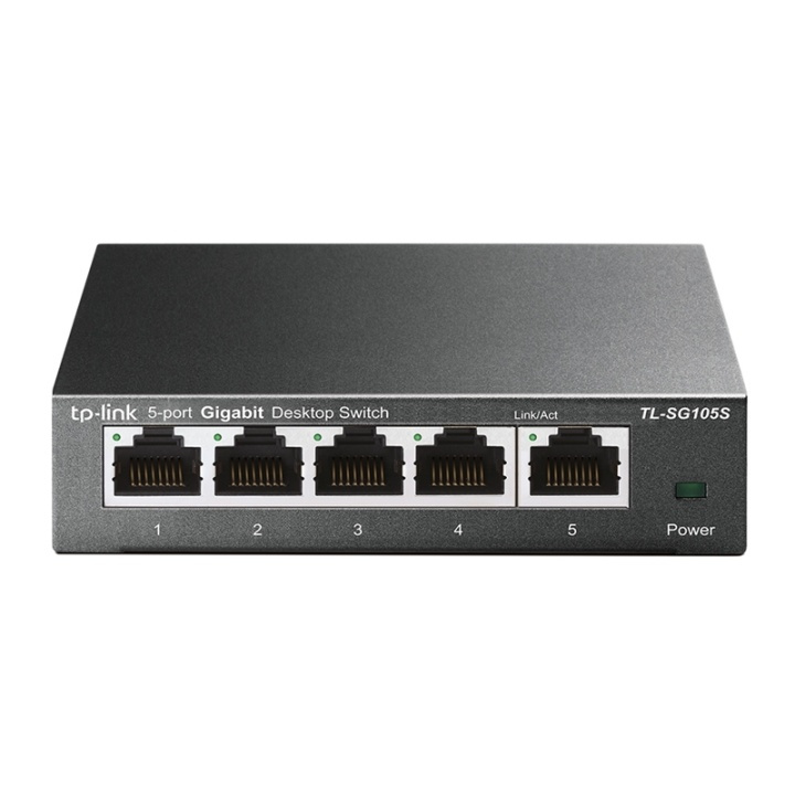 TP-LINK TL-SG105S Ohanterad L2 Gigabit Ethernet (10/100/1000) Svart i gruppen DATORER & KRINGUTRUSTNING / Nätverk / Switchar / 10/100/1000Mbps hos TP E-commerce Nordic AB (A15290)