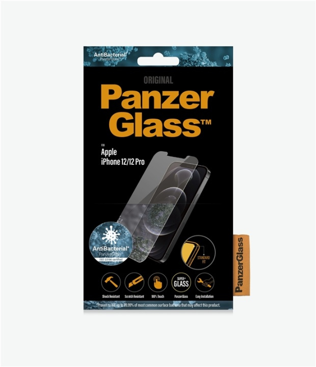 PanzerGlass 2708 skärmskydd Genomskinligt skärmskydd iPhone 12/12 Pro i gruppen SMARTPHONE & SURFPLATTOR / Mobilskydd / Apple / iPhone 12/12 Pro / Skärmskydd hos TP E-commerce Nordic AB (A15440)