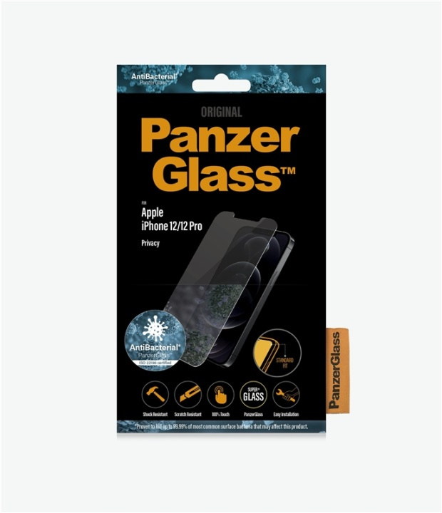 PanzerGlass P2708 skärmskydd Apple 1 styck i gruppen SMARTPHONE & SURFPLATTOR / Mobilskydd / Apple / iPhone 12/12 Pro / Skärmskydd hos TP E-commerce Nordic AB (A15498)