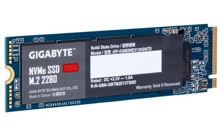 Gigabyte GP-GSM2NE3128GNTD SSD-hårddisk M.2 128 GB PCI Express 3.0 NVMe i gruppen DATORER & KRINGUTRUSTNING / Datorkomponenter / Hårddiskar / SSD hos TP E-commerce Nordic AB (A15522)