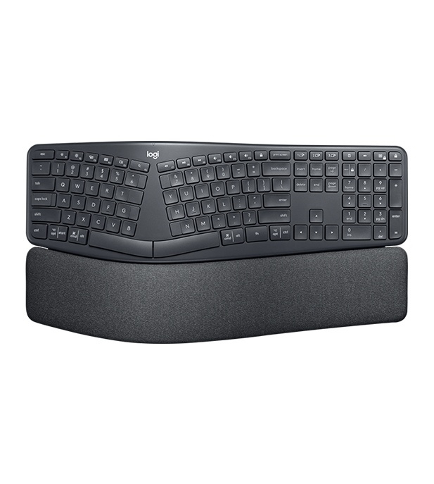 Logitech Ergo K860 tangentbord Trådlös RF + Bluetooth QWERTY Nordic Svart i gruppen DATORER & KRINGUTRUSTNING / Möss & Tangentbord / Tangentbord / Trådlösa hos TP E-commerce Nordic AB (A15626)