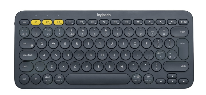 Logitech K380 tangentbord Bluetooth QWERTY Nordiska språk Grå i gruppen DATORER & KRINGUTRUSTNING / Möss & Tangentbord / Tangentbord / Trådlösa hos TP E-commerce Nordic AB (A15635)