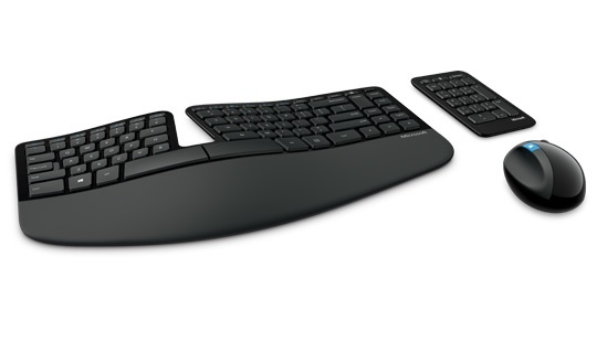 Microsoft Sculpt Ergonomic Desktop tangentbord RF Trådlös Dansk Svart i gruppen DATORER & KRINGUTRUSTNING / Möss & Tangentbord / Tangentbord / Paket hos TP E-commerce Nordic AB (A15648)