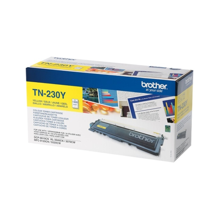 Brother TN-230Y Tonerkassett 1 styck Original Gul i gruppen DATORER & KRINGUTRUSTNING / Skrivare & Tillbehör / Bläck & Toner / Toner / Brother hos TP E-commerce Nordic AB (A15691)