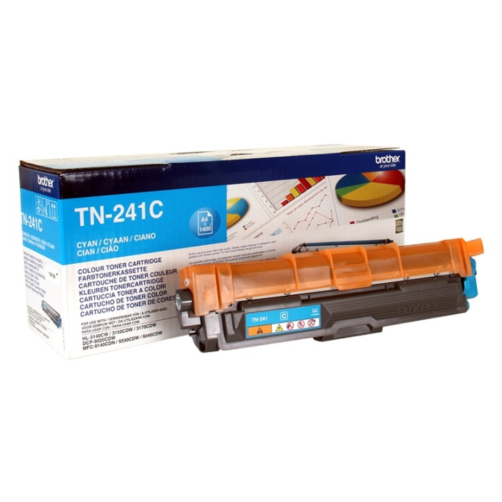 Brother TN-241C Tonerkassett 1 styck Original Cyan i gruppen DATORER & KRINGUTRUSTNING / Skrivare & Tillbehör / Bläck & Toner / Toner / Brother hos TP E-commerce Nordic AB (A15696)