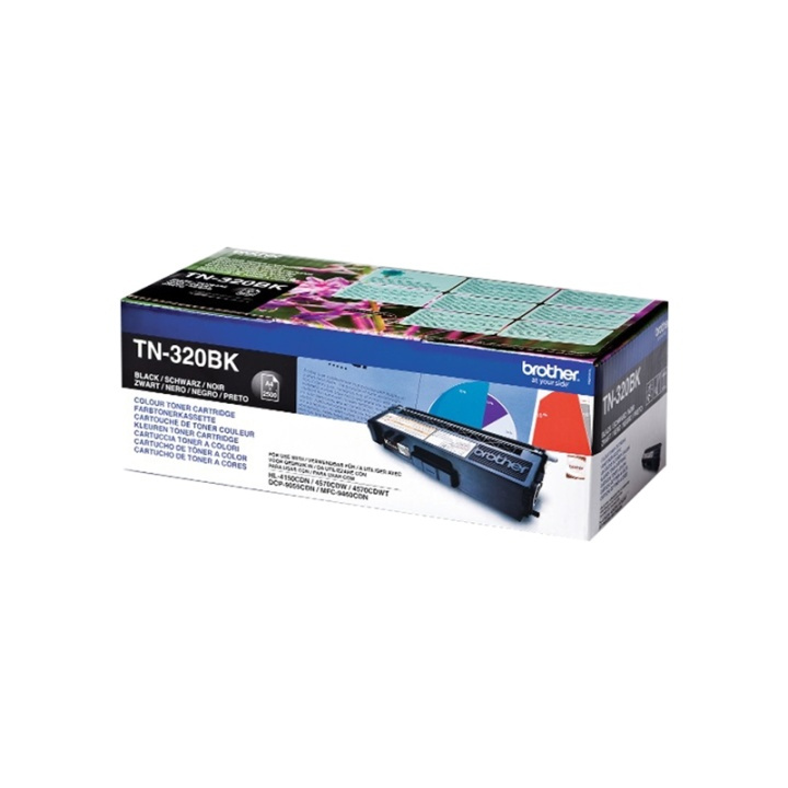 Brother TN320BK Tonerkassett 1 styck Original Svart i gruppen DATORER & KRINGUTRUSTNING / Skrivare & Tillbehör / Bläck & Toner / Toner / Brother hos TP E-commerce Nordic AB (A15712)