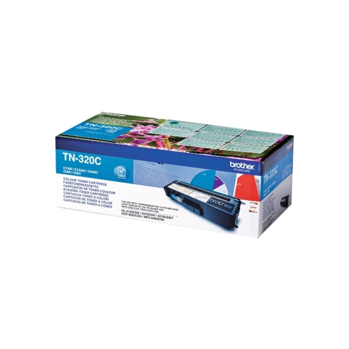 Brother TN-320C Tonerkassett 1 styck Original Cyan i gruppen DATORER & KRINGUTRUSTNING / Skrivare & Tillbehör / Bläck & Toner / Toner / Brother hos TP E-commerce Nordic AB (A15713)