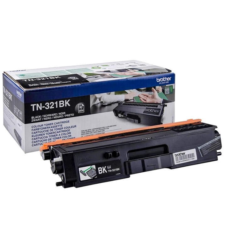 Brother TN-321BK Tonerkassett 1 styck Original Svart i gruppen DATORER & KRINGUTRUSTNING / Skrivare & Tillbehör / Bläck & Toner / Toner / Brother hos TP E-commerce Nordic AB (A15716)