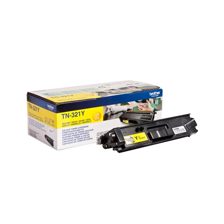 Brother TN-321Y Tonerkassett 1 styck Original Gul i gruppen DATORER & KRINGUTRUSTNING / Skrivare & Tillbehör / Bläck & Toner / Toner / Brother hos TP E-commerce Nordic AB (A15719)