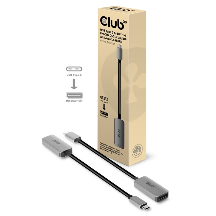 CLUB3D CAC-1567 USB-grafikadapter 7680 x 4320 pixlar Svart, Silver i gruppen DATORER & KRINGUTRUSTNING / Datorkablar / DisplayPort / Adaptrar hos TP E-commerce Nordic AB (A15939)