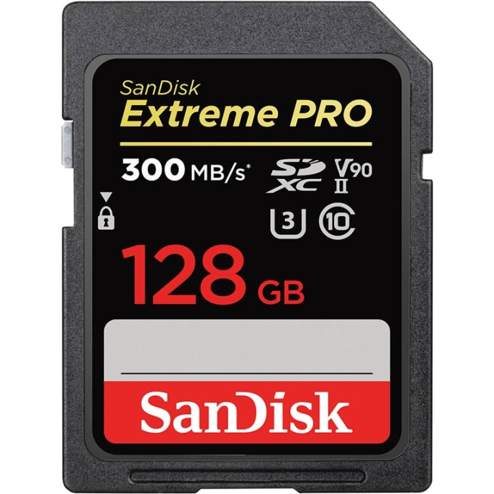 SANDISK SDHC Extreme Pro 128GB 300MB/s UHS-II V90 i gruppen HEMELEKTRONIK / Lagringsmedia / Minneskort / SD/SDHC/SDXC hos TP E-commerce Nordic AB (A16439)