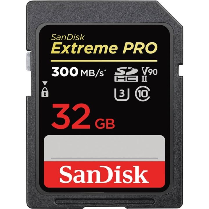 SANDISK SDHC Extreme Pro 32GB 300MB/s UHS-II V90 i gruppen HEMELEKTRONIK / Lagringsmedia / Minneskort / SD/SDHC/SDXC hos TP E-commerce Nordic AB (A16440)