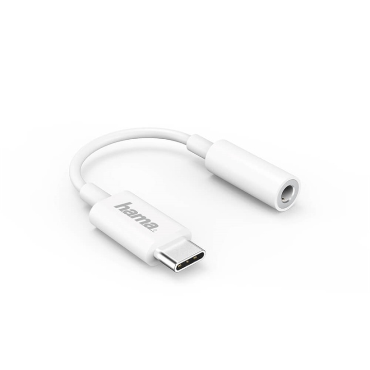 HAMA USB-C Adapter till 3,5mm Vit i gruppen SMARTPHONE & SURFPLATTOR / Laddare & Kablar / Adaptrar hos TP E-commerce Nordic AB (A16471)