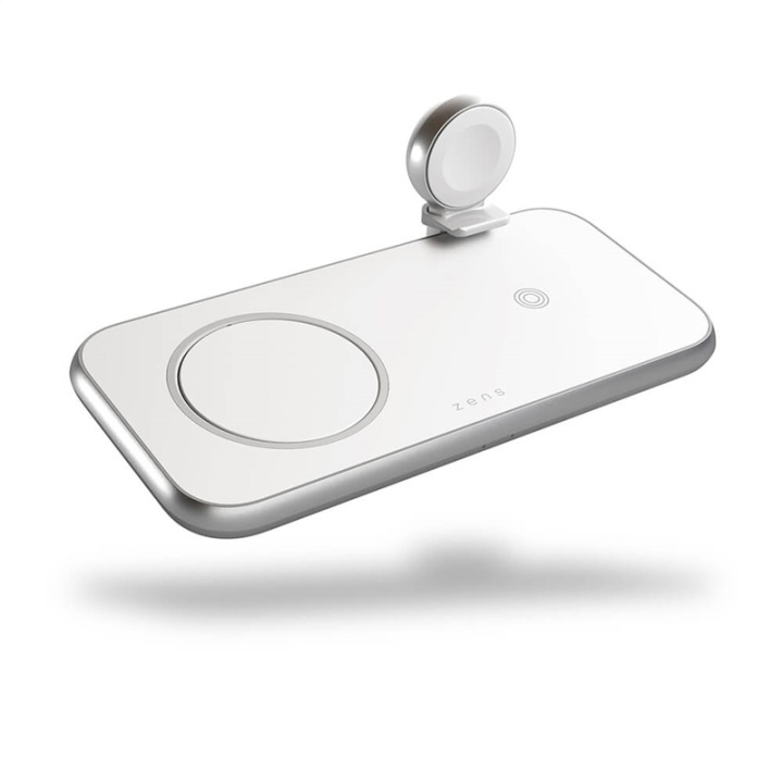 Zens 4in1 Laddare Designad för Magsafe 10W + Plats för Magsafe + USB-A + Apple Watch i gruppen SMARTPHONE & SURFPLATTOR / Laddare & Kablar / Trådlösa Qi laddare hos TP E-commerce Nordic AB (A16474)