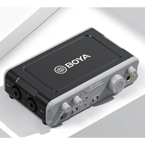 BOYA Mixer Audio BY-AM1 XLR 2-Kanals i gruppen HEMELEKTRONIK / Ljud & Bild / Handhållna mikrofoner hos TP E-commerce Nordic AB (A16532)