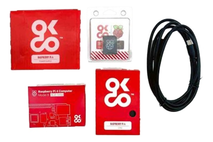 OKdo Raspberry Pi 4 Basic Kit, EU version, 2 GB, accessories i gruppen DATORER & KRINGUTRUSTNING / Datorkomponenter / Raspberry Pi hos TP E-commerce Nordic AB (A16613)