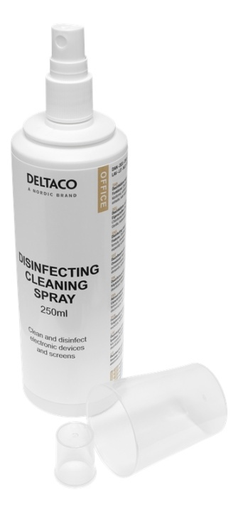 DELTACO Office Disinfecting cleaning spray, 250 ml i gruppen DATORER & KRINGUTRUSTNING / Datortillbehör / Rengöring hos TP E-commerce Nordic AB (A16643)