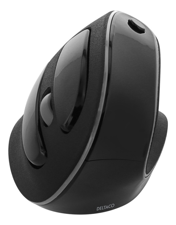 DELTACO Office Wireless vertical ergonomic mouse, silent clicks, 2400 i gruppen DATORER & KRINGUTRUSTNING / Möss & Tangentbord / Möss / Trådlösa hos TP E-commerce Nordic AB (A16653)