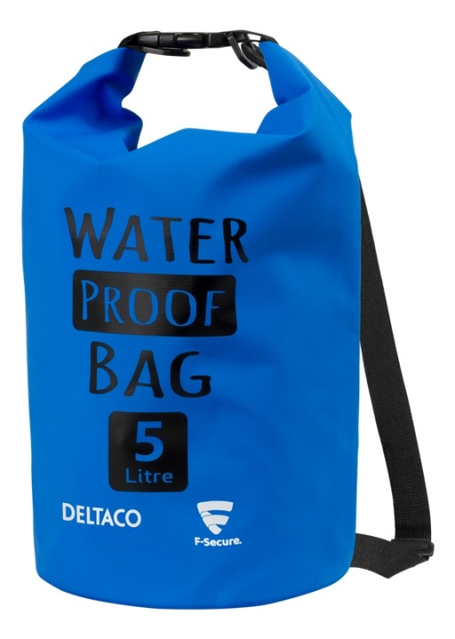 DELTACO universal waterproof bag, 5 L, F-Secure, bulk, blue i gruppen SPORT, FRITID & HOBBY / Friluftsliv / Friluftsprylar hos Teknikproffset Nordic AB (A16716)
