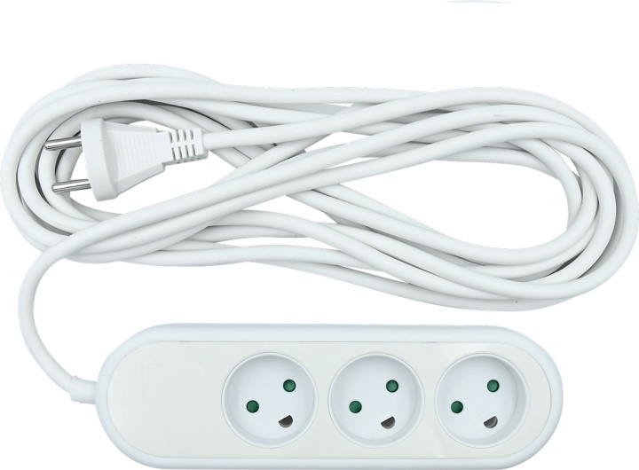 Nordic Quality Power 3-way socket w/dummyhole (D), 5m i gruppen HEM, HUSHÅLL & TRÄDGÅRD / El & Belysning / Grenuttag hos TP E-commerce Nordic AB (A16726)