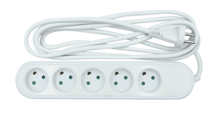 Nordic Quality Power 5-way socket w/dummyhole (D), 3m i gruppen HEM, HUSHÅLL & TRÄDGÅRD / El & Belysning / Grenuttag hos TP E-commerce Nordic AB (A16729)