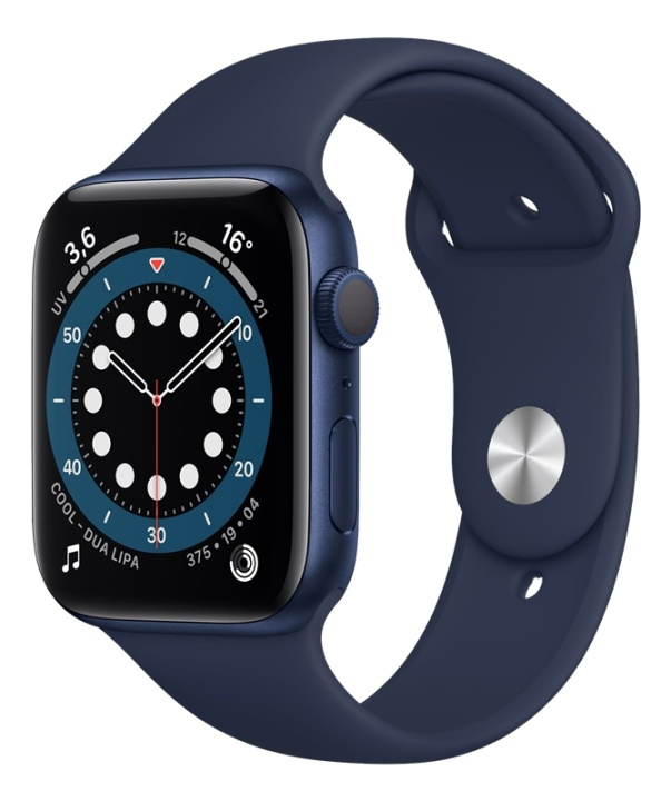 Apple Watch Series 6 GPS 44mm Deep Navy i gruppen SMARTPHONE & SURFPLATTOR / Träning, hem & fritid / Apple Watch & tillbehör / Apple Watch hos TP E-commerce Nordic AB (A16763)