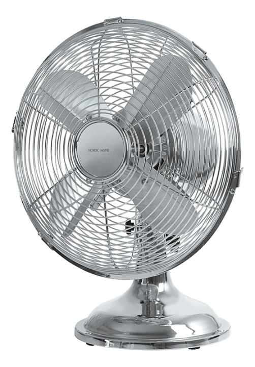 nordichome 30 cm metal table fan, chrome i gruppen HEM, HUSHÅLL & TRÄDGÅRD / Fläktar & Klimatprodukter / Bordsfläktar hos TP E-commerce Nordic AB (A16776)