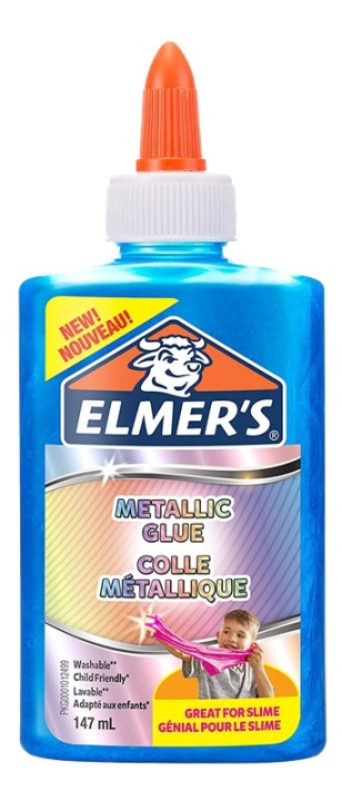 ELMER\'S 147ML METALLIC LIQUID GLUE BLUE i gruppen HEM, HUSHÅLL & TRÄDGÅRD / Kontorsmaterial / Tejp/Lim hos TP E-commerce Nordic AB (A16788)