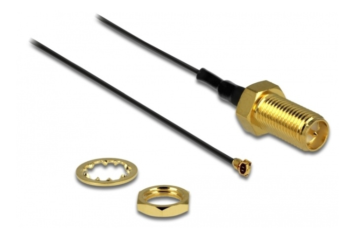 Delock Antenna Cable RP-SMA jack bulkhead to MHF® 4 plug 0.81 20 cm th i gruppen HEMELEKTRONIK / Ljud & Bild / TV & Tillbehör / Antenner & Tillbehör hos TP E-commerce Nordic AB (A16818)