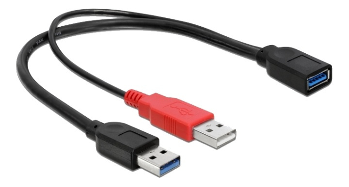 Delock Cable USB 3.0 type A male + USB type A male > USB 3.0 type A fe i gruppen DATORER & KRINGUTRUSTNING / Datorkablar / USB-kablar / USB-A / Kablar hos TP E-commerce Nordic AB (A16847)