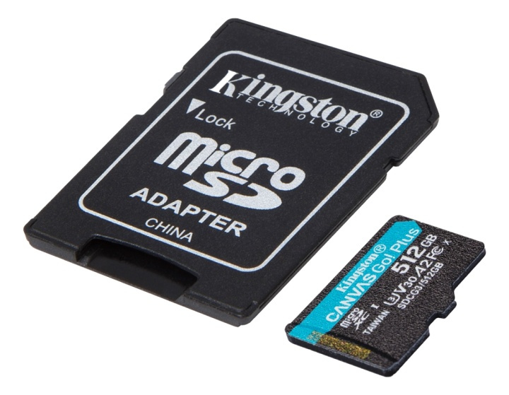 Kingston 512GB microSDXC Canvas Go Plus 170R A2 U3 V30 Card + ADP i gruppen HEMELEKTRONIK / Lagringsmedia / Minneskort / Micro SD/HC/XC hos TP E-commerce Nordic AB (A16874)