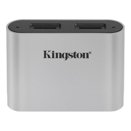 Kingston USB3.2 Gen1 Workflow Dual-Slot microSDHC/SDXC UHS-II Card Rea i gruppen HEMELEKTRONIK / Lagringsmedia / Minneskortläsare hos TP E-commerce Nordic AB (A16883)