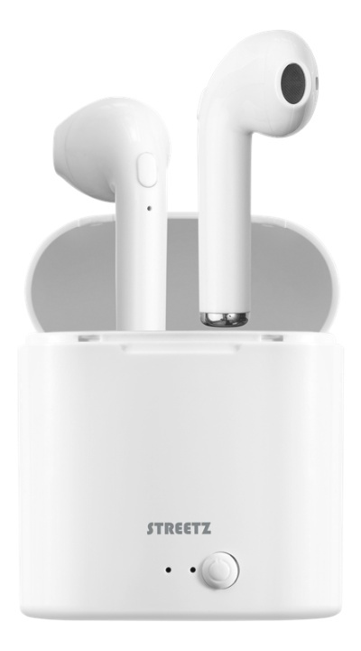 STREETZ True Wireless Grand semi-in-ear, 350 mAh case, white i gruppen HEMELEKTRONIK / Ljud & Bild / Hörlurar & Tillbehör / Hörlurar hos TP E-commerce Nordic AB (A16942)