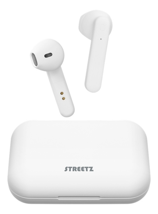 STREETZ True Wireless Stereo hörlurar, semi-in-ear, white i gruppen HEMELEKTRONIK / Ljud & Bild / Hörlurar & Tillbehör / Hörlurar hos Teknikproffset Nordic AB (A16946)