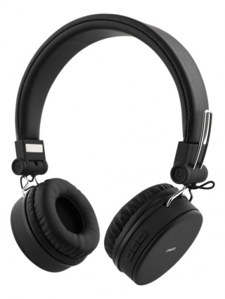 STREETZ Vikbart on-ear BT headset, 3.5 mm, svart