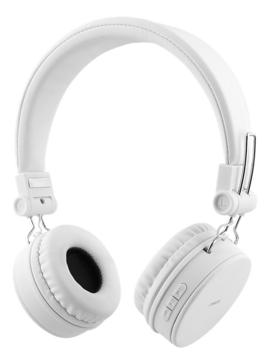 STREETZ Vikbart on-ear BT headset, 3.5 mm, vit i gruppen HEMELEKTRONIK / Ljud & Bild / Hörlurar & Tillbehör / Hörlurar hos TP E-commerce Nordic AB (A16955)