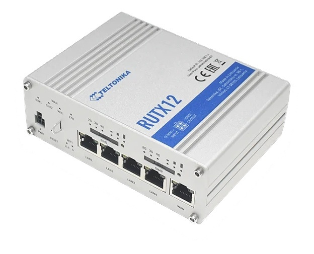 Teltonika RUTX12 Dual LTE Cat6 5xGE WIFI GPS Bluetooth i gruppen DATORER & KRINGUTRUSTNING / Nätverk / Routrar hos TP E-commerce Nordic AB (A17058)