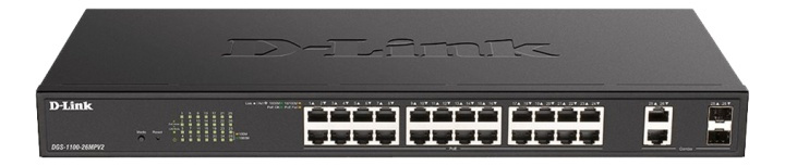 D-Link 26-Port PoE+ Gigabit Smart Managed Switch i gruppen DATORER & KRINGUTRUSTNING / Nätverk / Switchar / 10/100/1000Mbps hos TP E-commerce Nordic AB (A17077)