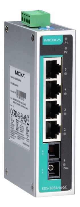 Moxa EDS-205A-M-SC i gruppen DATORER & KRINGUTRUSTNING / Nätverk / Switchar hos TP E-commerce Nordic AB (A17089)