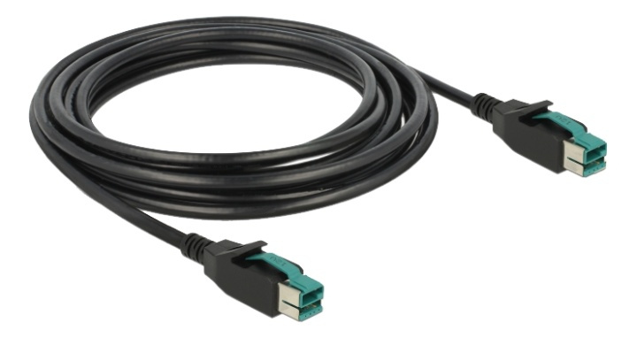 Delock PoweredUSB cable male 12 V > PoweredUSB male 12 V 4 m for POS p i gruppen DATORER & KRINGUTRUSTNING / Skrivare & Tillbehör / Skrivare / Märkmaskiner & Tillbehör / Skriva & Tillbehör hos TP E-commerce Nordic AB (A17135)